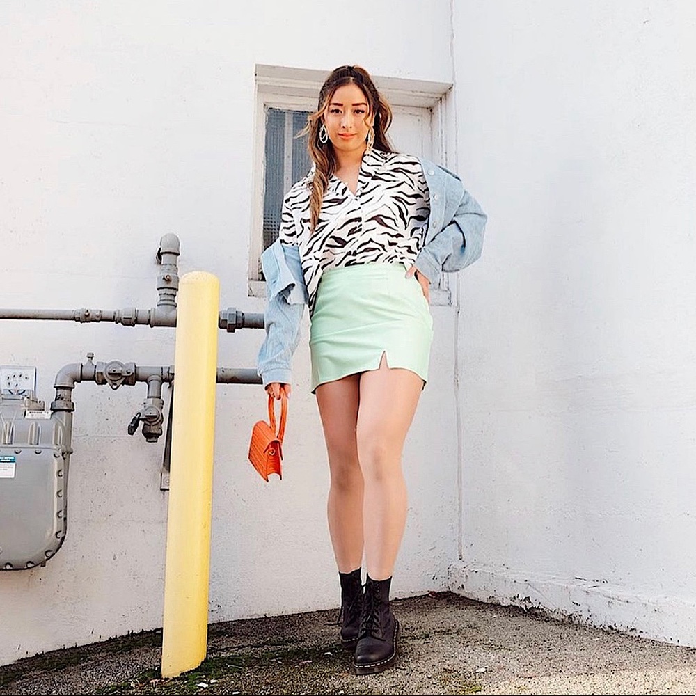 Zebra Print Button Up Shirt - Picture 1 of 5